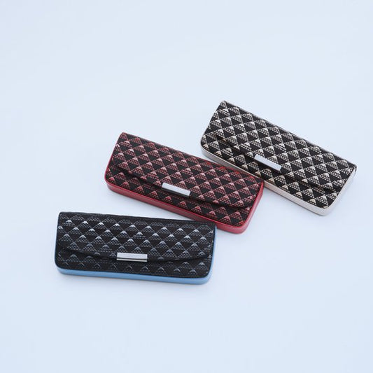 印傳屋 No.2812 Hメガネケース ［たかね］ 6×16×3 cm 眼鏡ケース 白 赤 黒